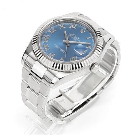 rolex datejust ii 41mm blue dial|Rolex Datejust 41 price.